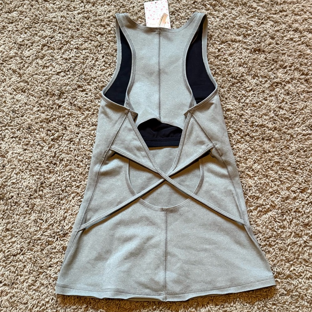 Free People FP Movement Racerback Criss-Cross Tank Top